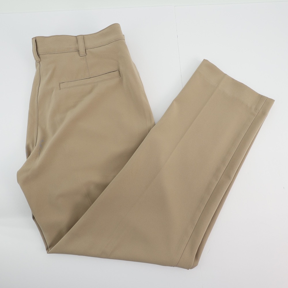 Perry Ellis Mens 34x30 Beige Dress Pants Comfort Stretch Performance